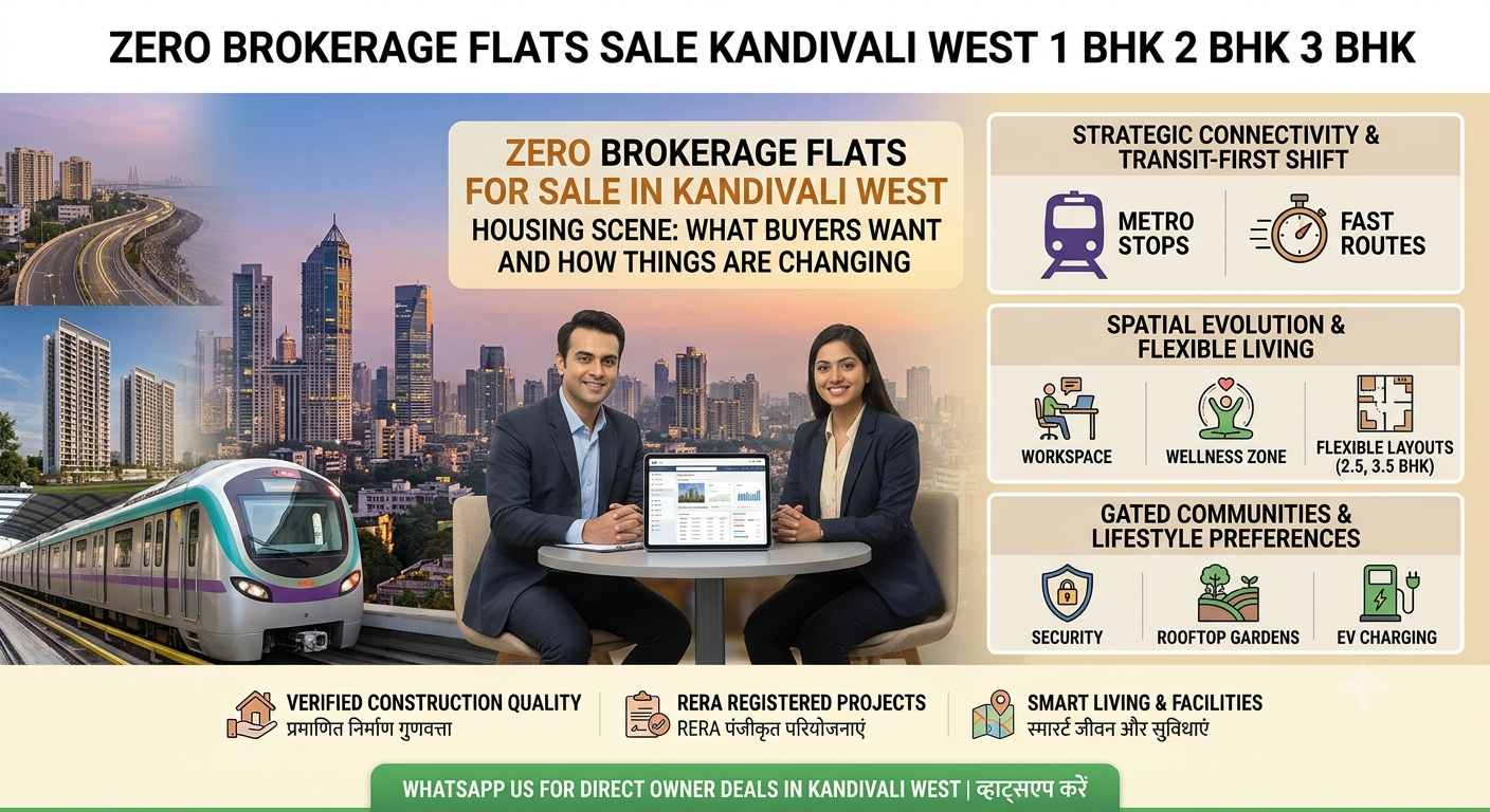 Zero Brokerage Flats Sale Kandivali West 1 BHK 2 BHK 3 BHK 
